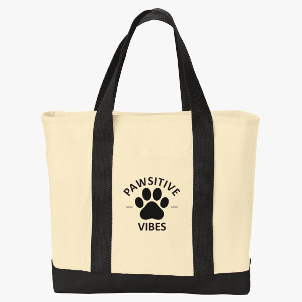 Ideal Twill Two-Tone Shopping Tote Thumbnail