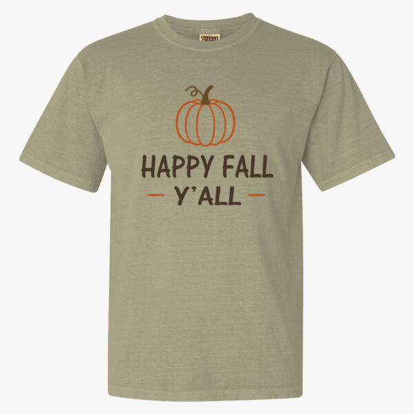 Comfort Colors® Heavyweight Ring Spun Tee - Happy Fall Pumpkin Thumbnail