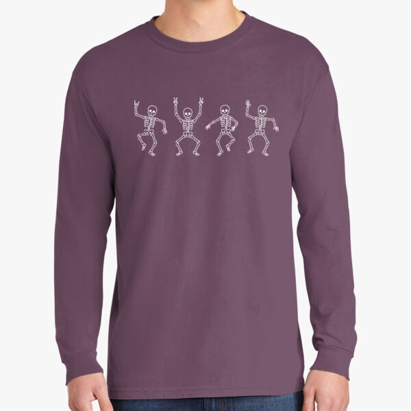 Comfort Colors® Heavyweight Ring Spun Long Sleeve Tee-Dancing Skeletons Thumbnail