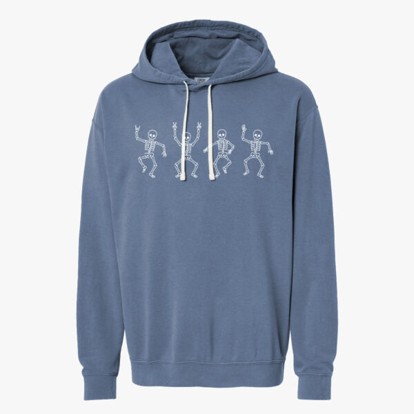 Comfort Colors® Lightweight Hooded Sweatshirt-Dancing Skeletons Thumbnail