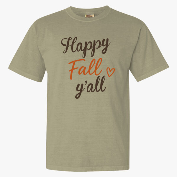 Comfort Colors® Heavyweight Ring Spun Tee - Happy Fall  Thumbnail