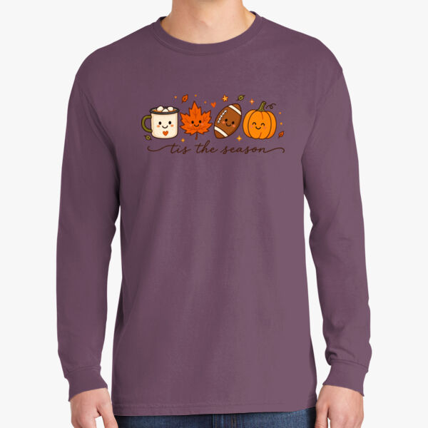 Comfort Colors® Heavyweight Ring Spun Long Sleeve Tee-Tis the Season Thumbnail