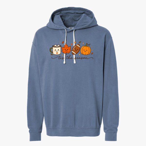 Comfort Colors® Lightweight Hooded Sweatshirt-Tis the Season Thumbnail